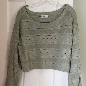Hollister Sage Green Knit Sweater